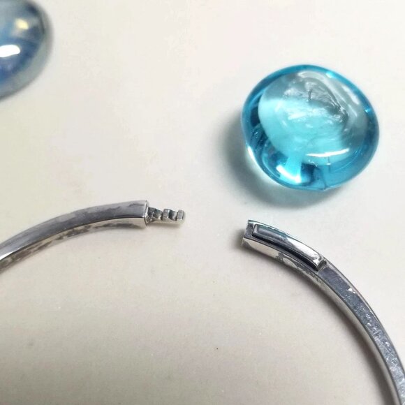 Authentic Pandora Wishbone Bangle Sterling Silver Smooth Bangle Size 1 - Picture 6 of 6